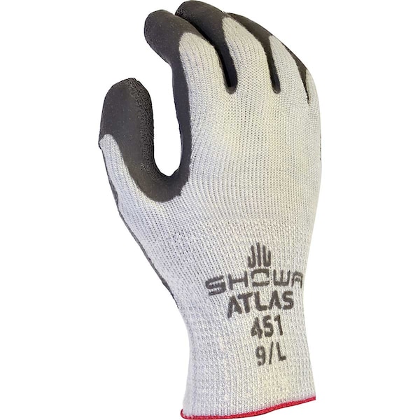 Showa Coated Gloves, Latex, Gray, 9 1 PR 451L-09 - main